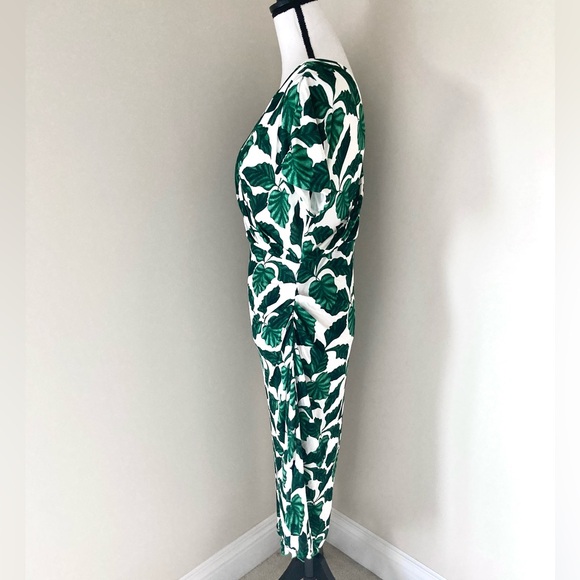 Diane Von Furstenberg Havana Printed Jersey Midi Dress Size L - Picture 9 of 13